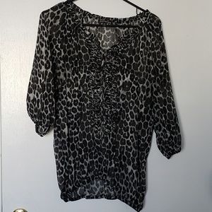 Express Leopard Print Blouse